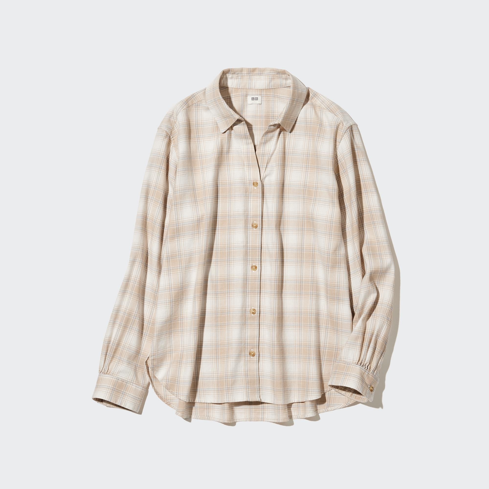 Soft Brushed Checked Long-Sleeve Shirt | UNIQLO US