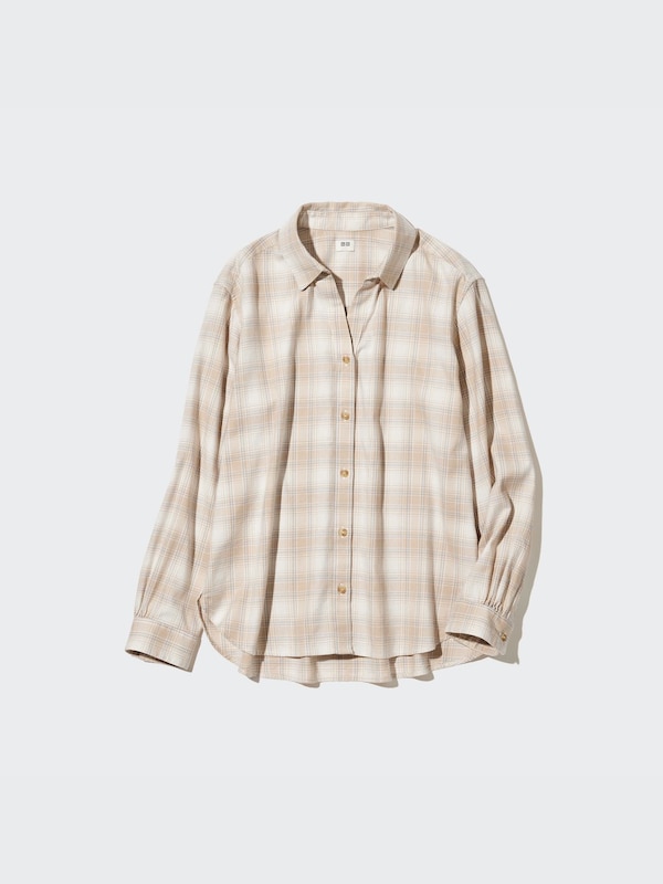 Soft Brushed Checked Long-Sleeve Shirt