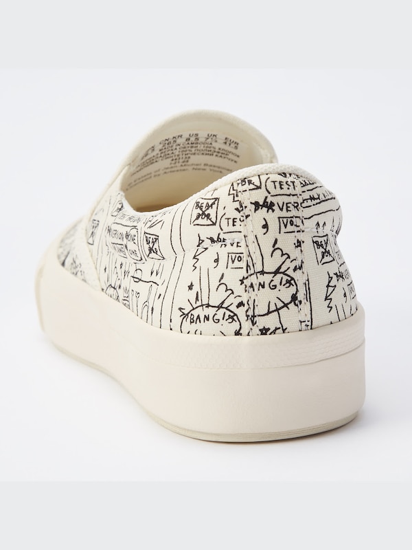 Jean-Michel Basquiat Cotton Canvas Slip-Ons