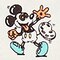Kinder Mickey & Friends Art by Steven Harrington UT Bedrucktes T-Shirt