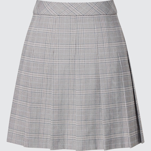 Pleated A-Line Mini Skirt