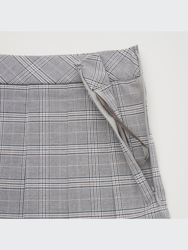 Pleated A-Line Mini Skirt