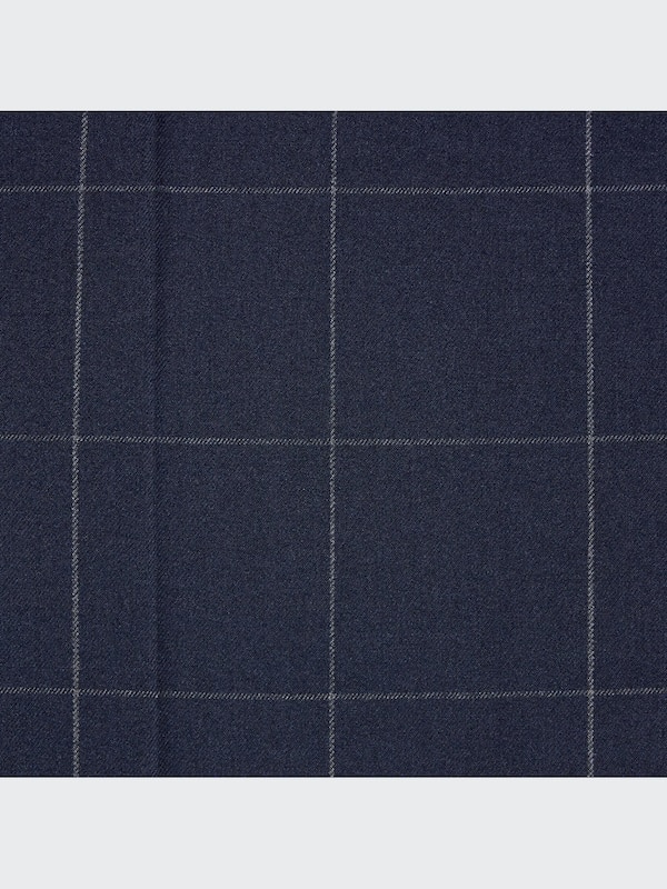 Wide-Fit Pleated Pants (Windowpane)