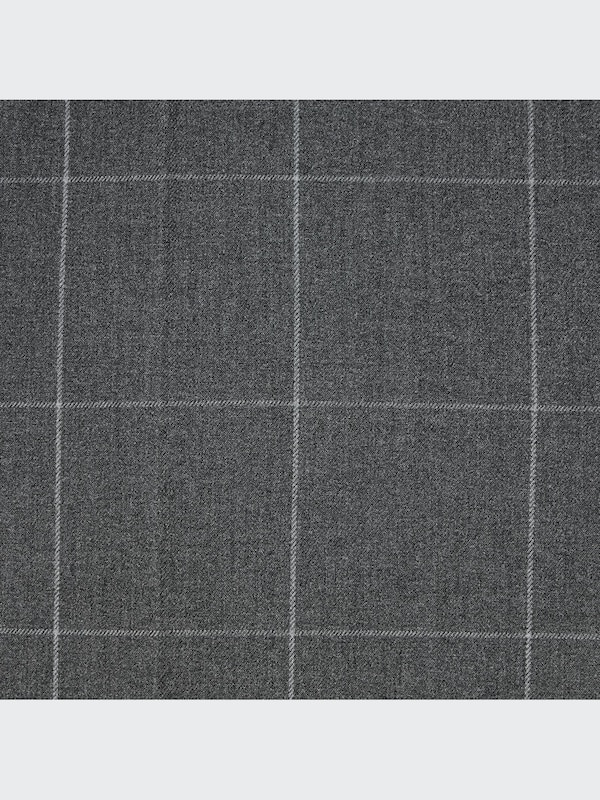 Wide-Fit Pleated Pants (Windowpane)