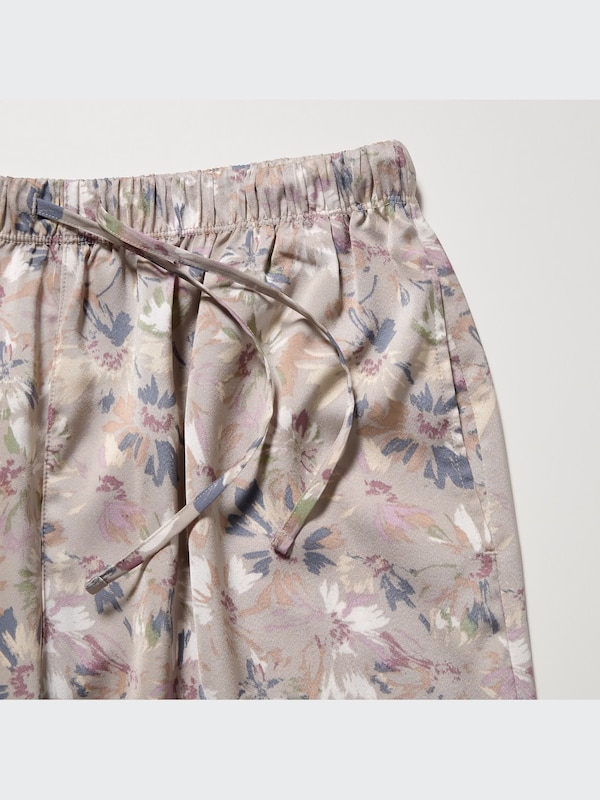 Satin Drape Straight Pants