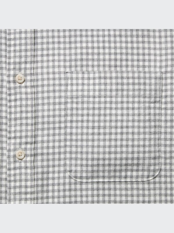 CHEMISE EN FLANELLE À CARREAUX (COL BOUTONNÉS)
