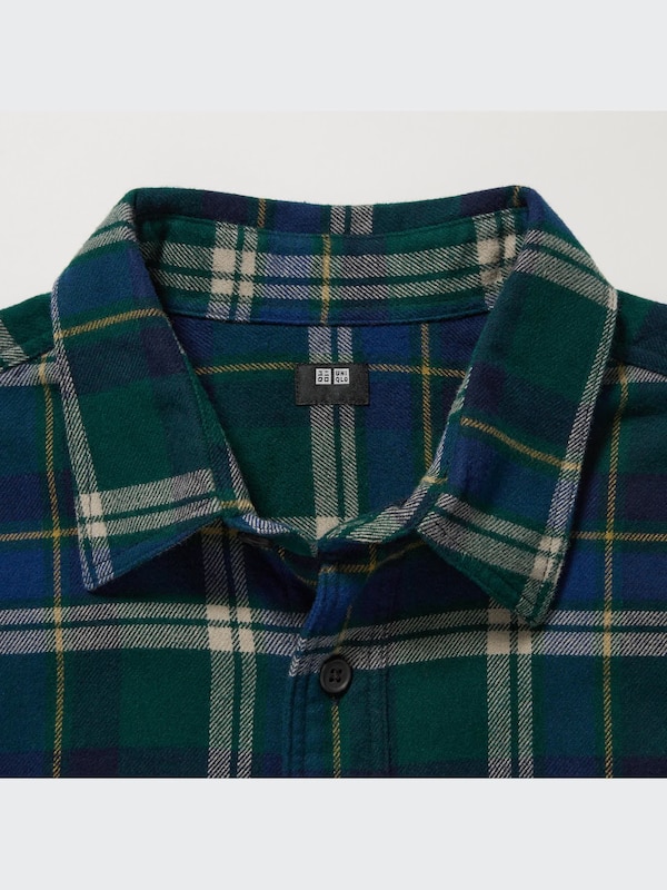 CHEMISE EN FLANELLE À CARREAUX COLS RÉGULIERS