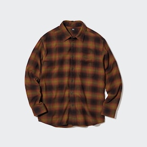 MEN'S FLANNEL CHECKED SHIRT REGULAR COLLAR