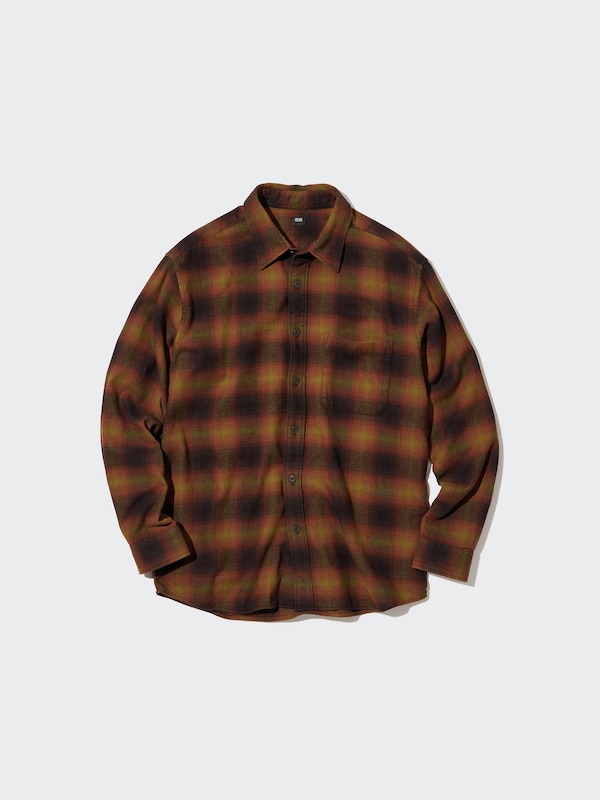 Flannel checked L/S shirt M RG