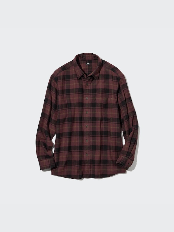 FLANNEL CHECKED SHIRT REGULAR COLLAR