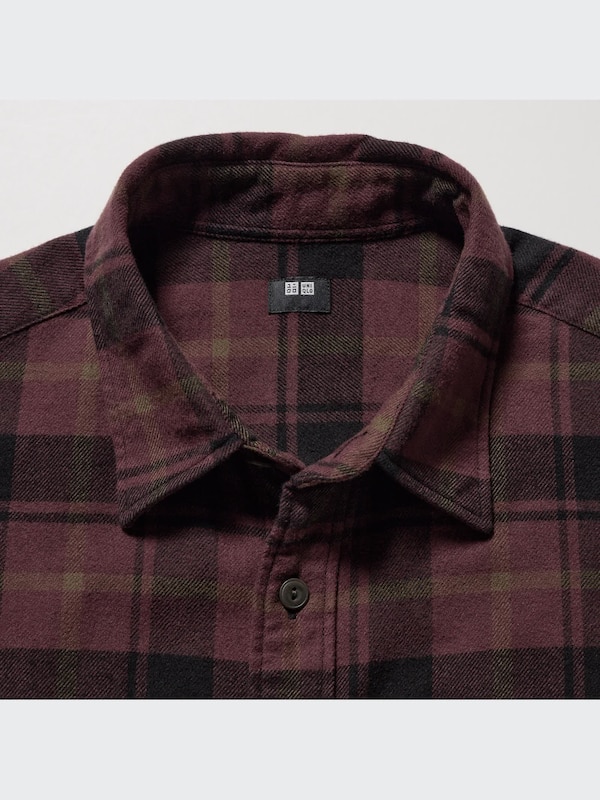 FLANNEL CHECKED SHIRT REGULAR COLLAR
