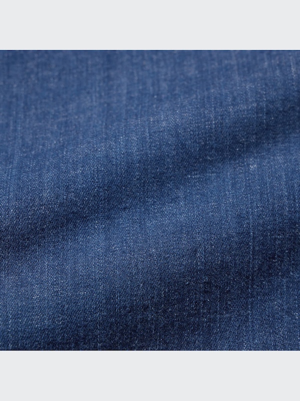 Cotton Relaxed Ankle Pants (Denim)