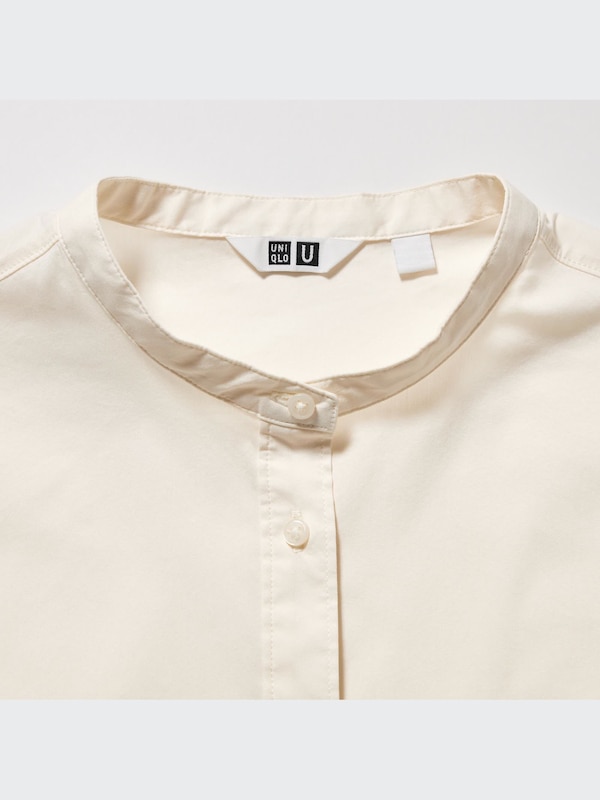 U Stand Collar Long-Sleeve Shirt
