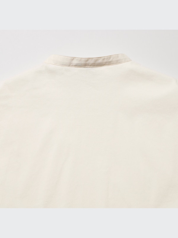 U Stand Collar Long-Sleeve Shirt
