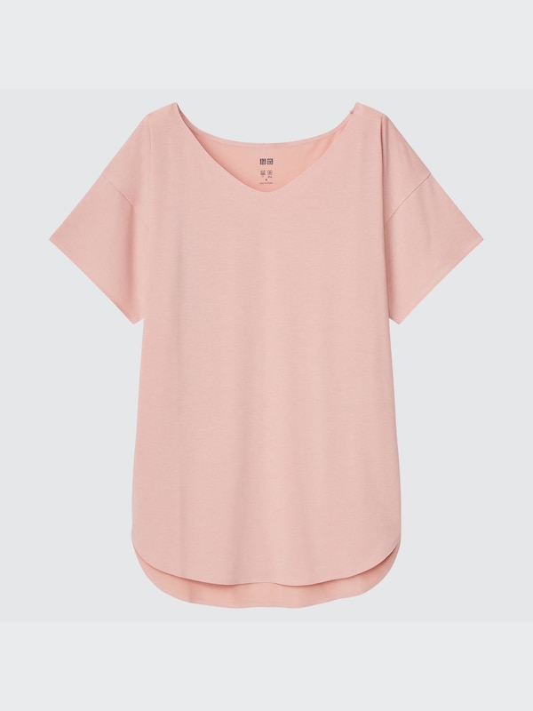 AIRism Seamless V-Neck Long T-Shirt