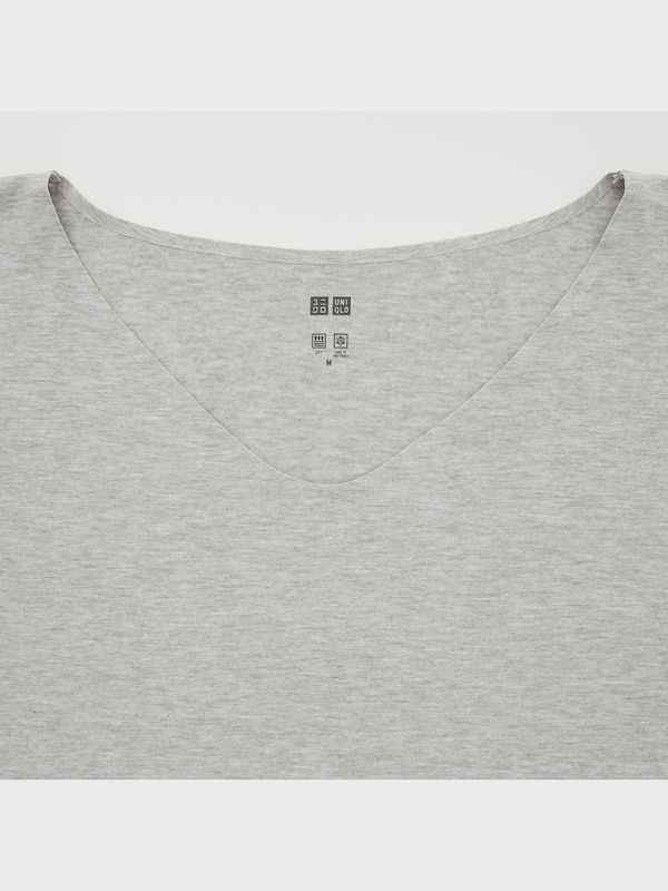AIRism Seamless V-Neck Long T-Shirt