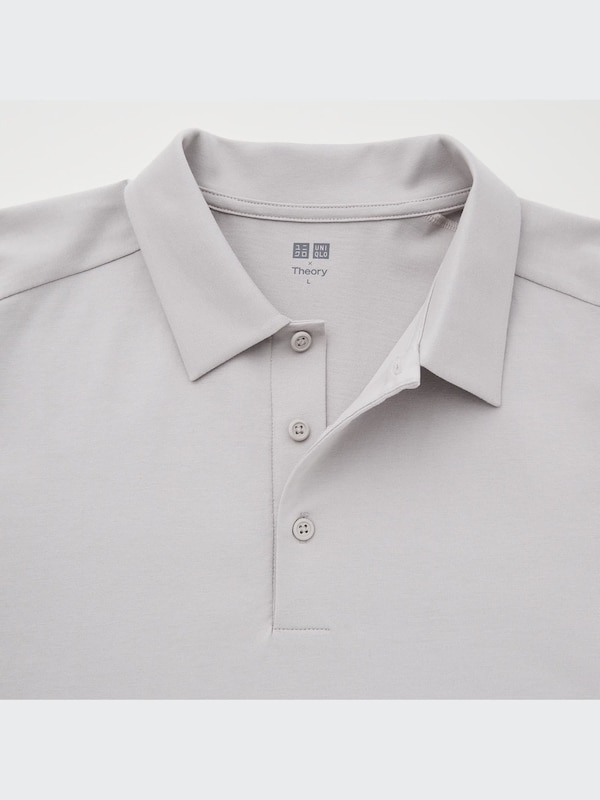 Smooth Cotton Short-Sleeve Polo Shirt (Theory)