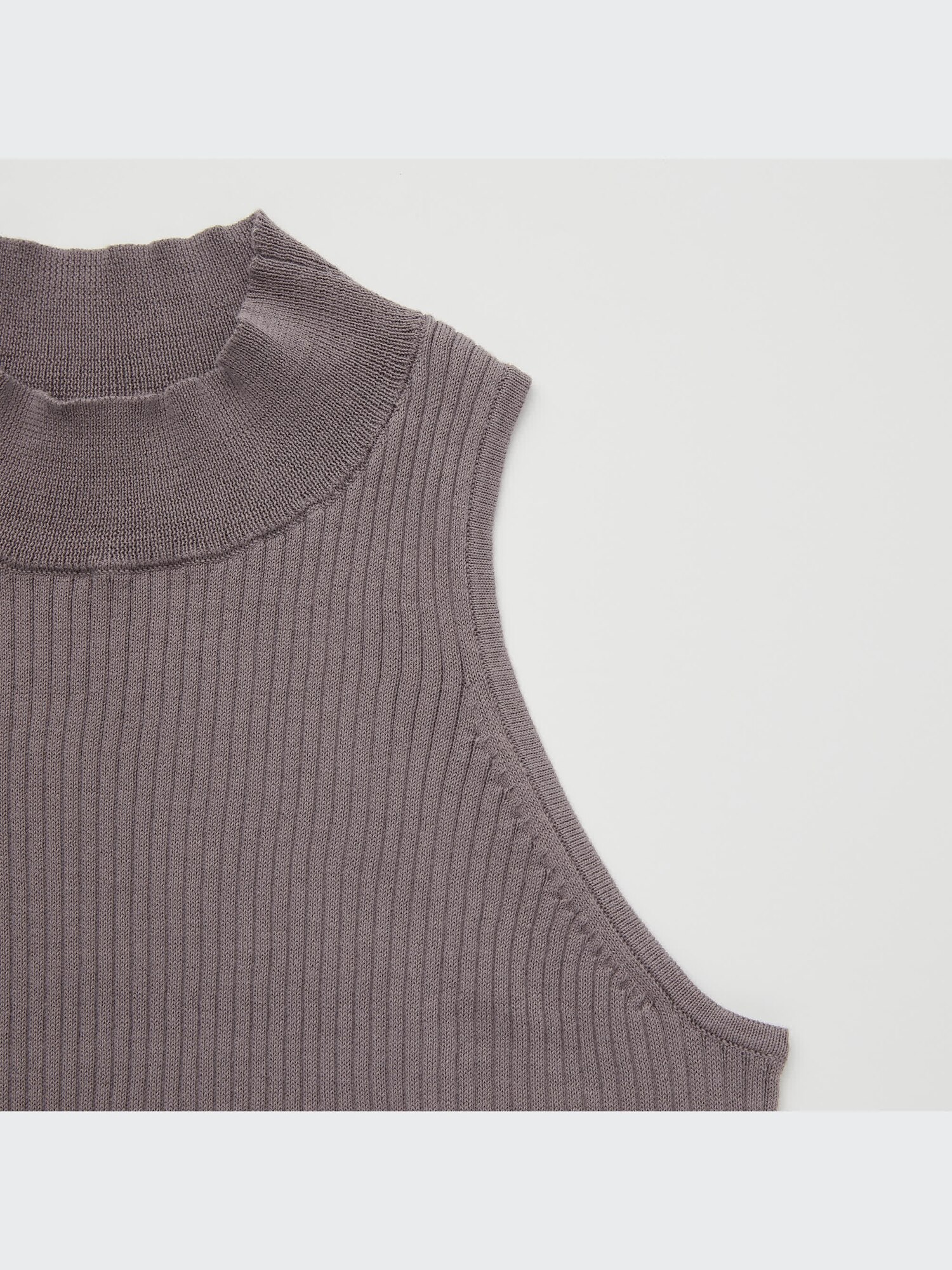 Ribbed Mock Neck Sleeveless Cropped Top | UNIQLO US