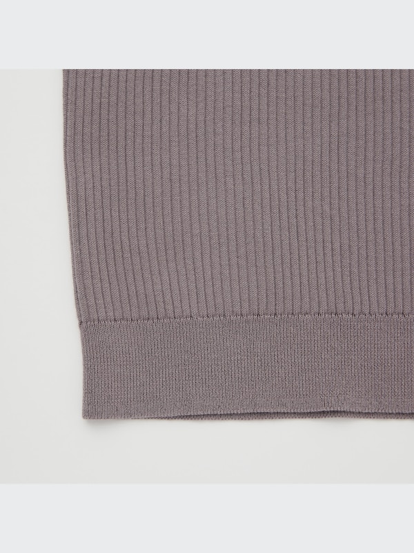Ribbed Mock Neck Sleeveless Cropped Top