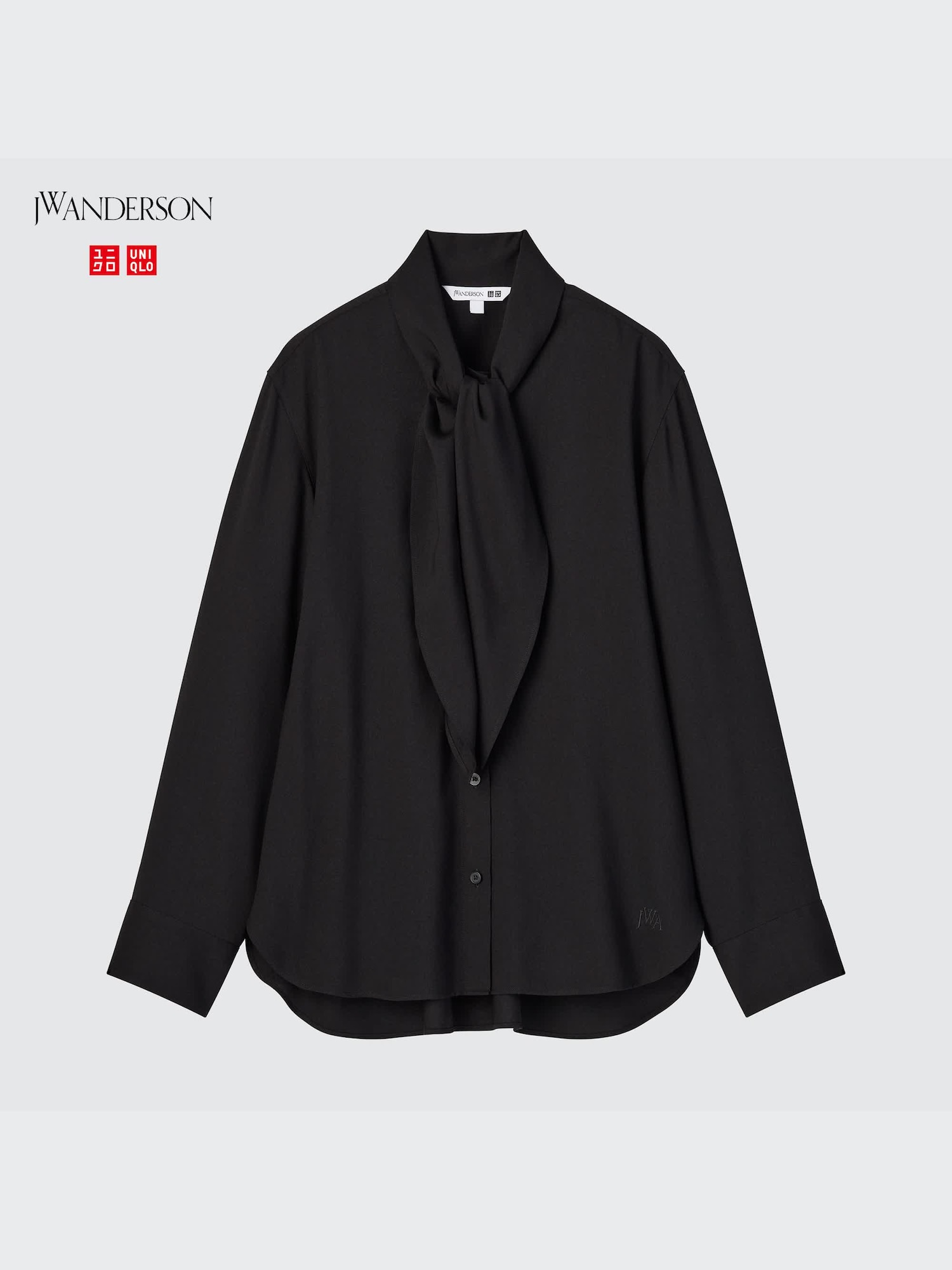 Rayon Bow Tie Long Sleeve Blouse Jw Anderson Uniqlo Us