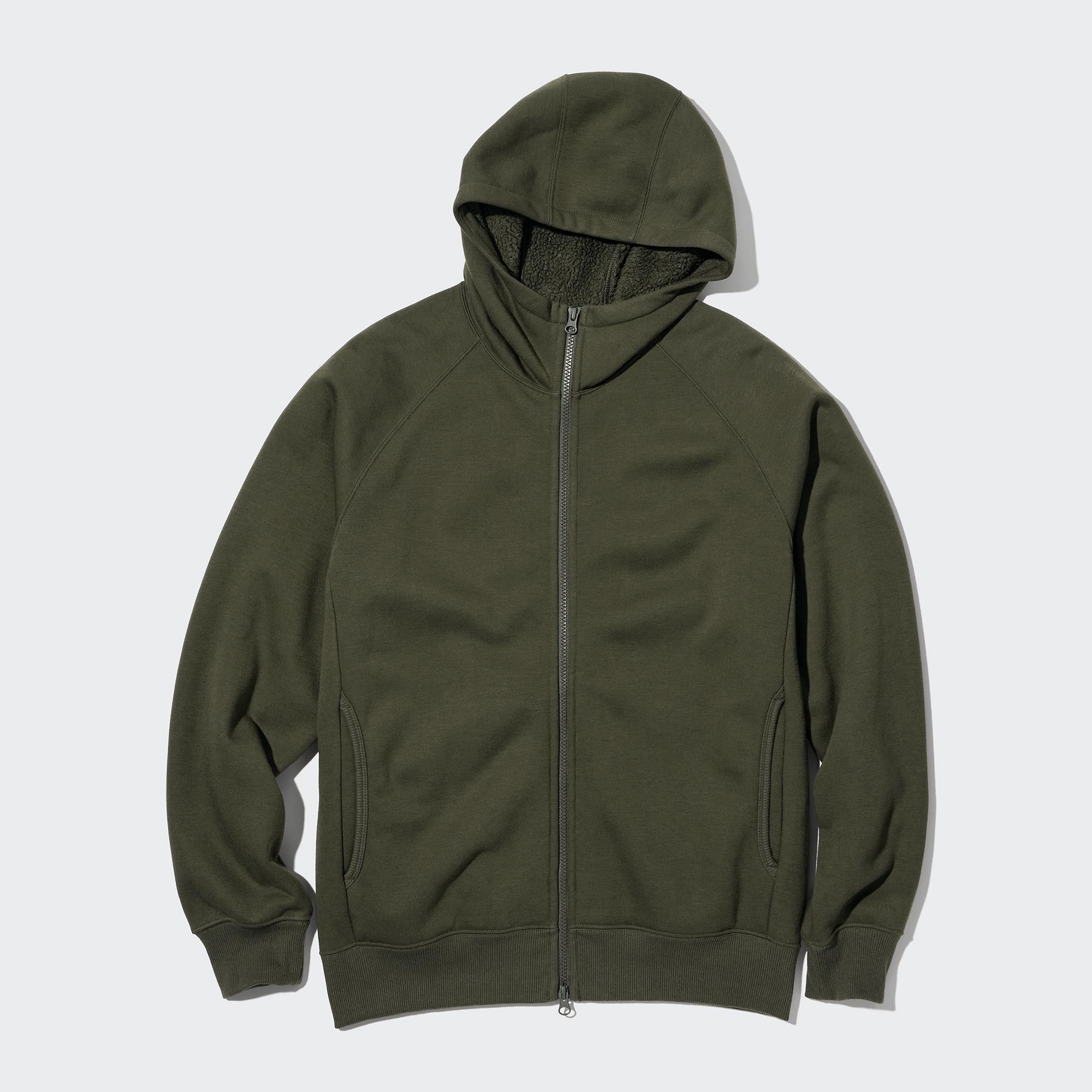 Pile lined sweat full zip hoodie best sale