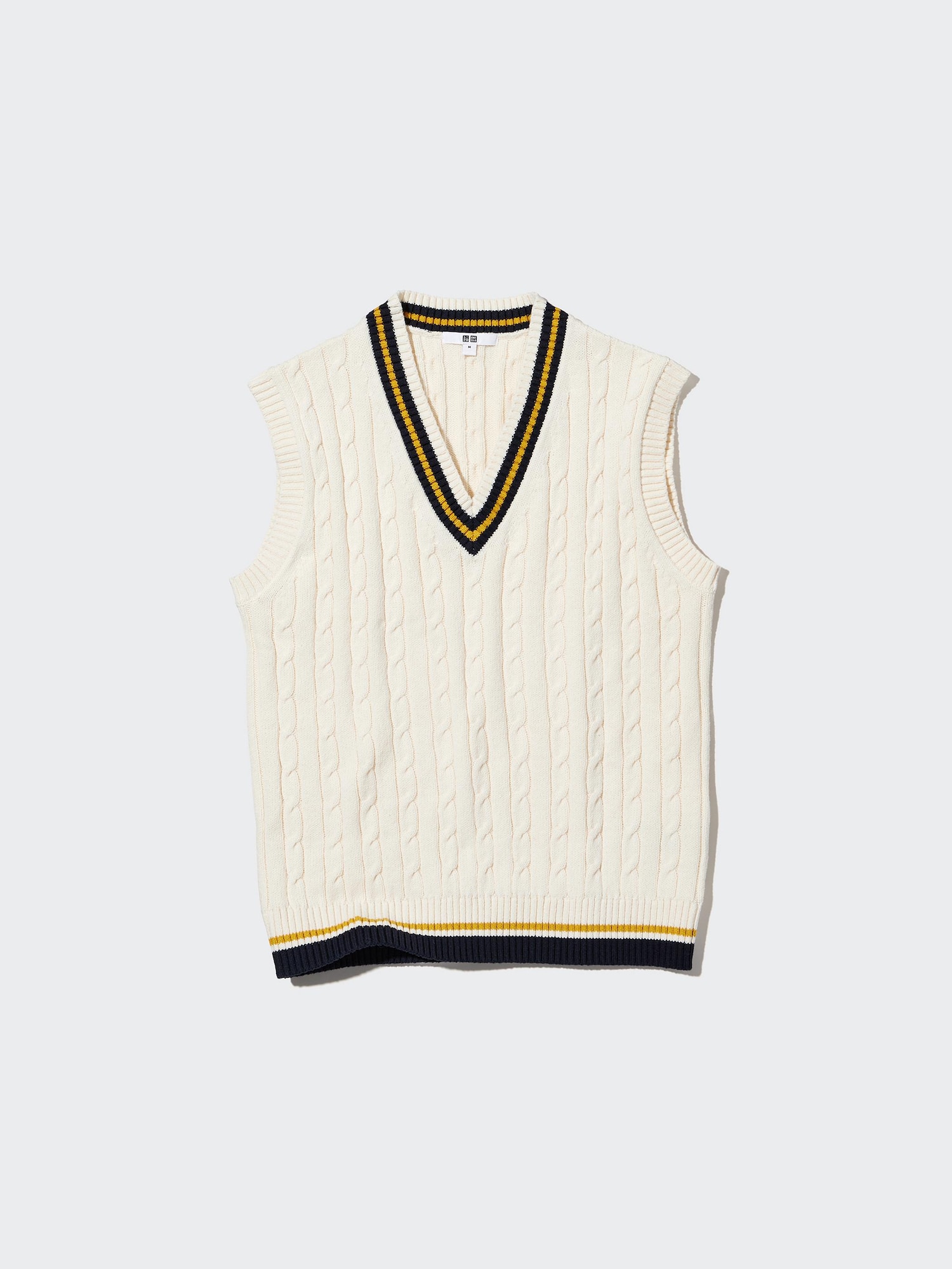 Cable V-Neck Vest | UNIQLO US