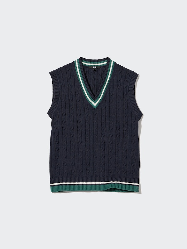 Cable V-Neck Vest