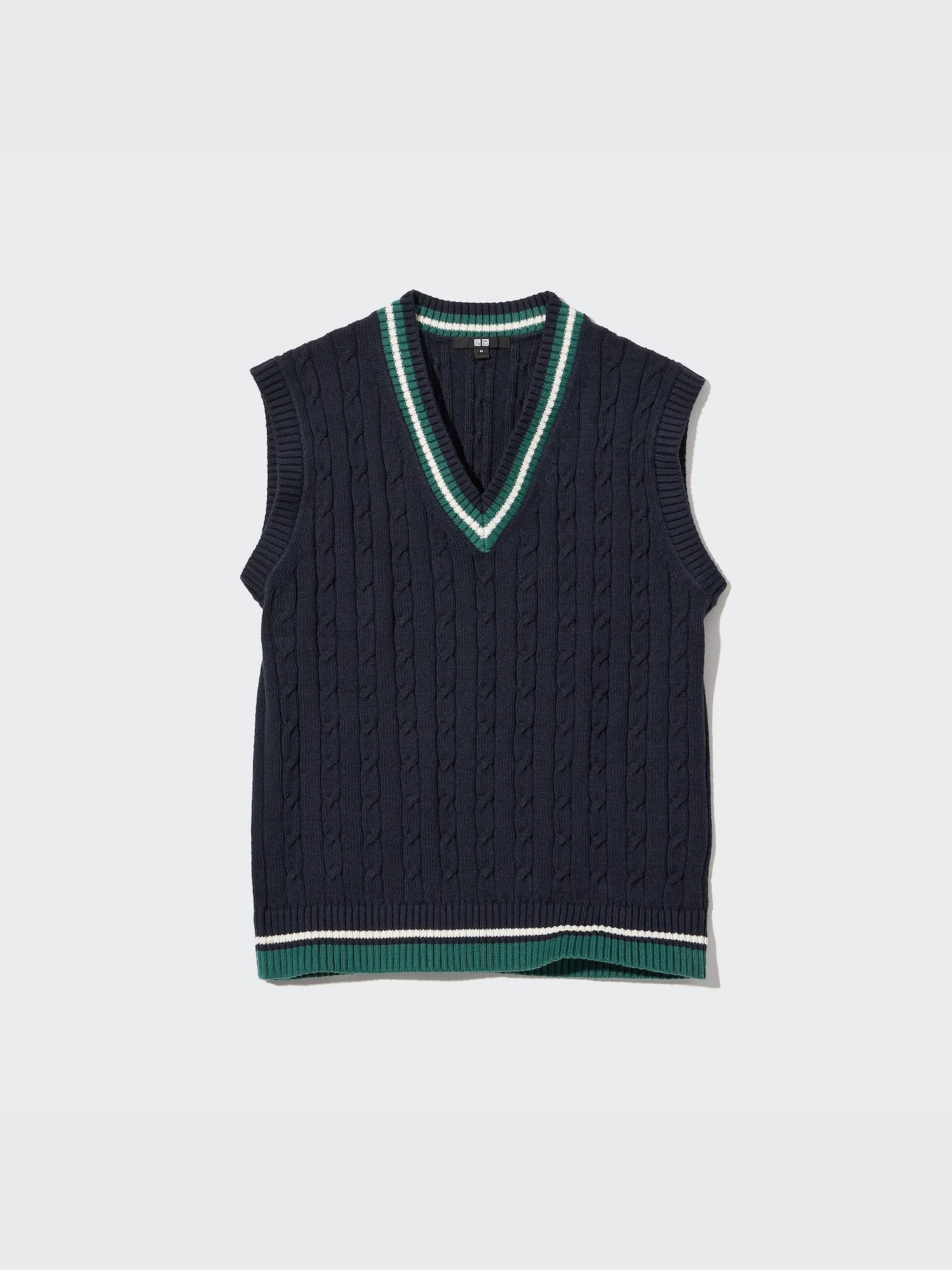 Cable V Neck Vest UNIQLO US