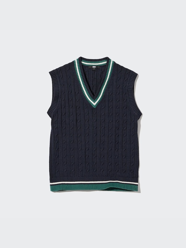 Cable V-Neck Vest