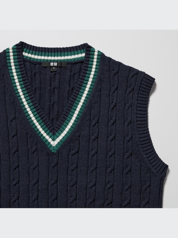 Cable V-Neck Vest