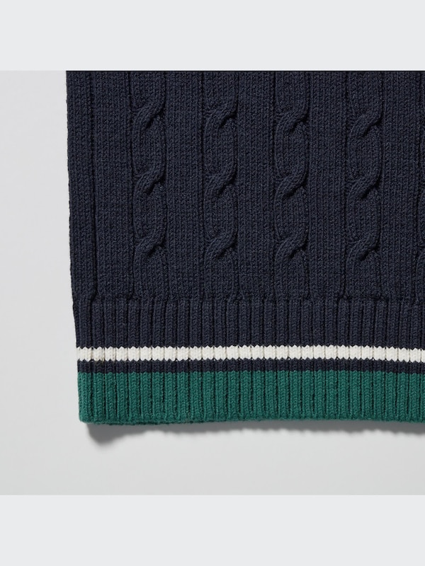 Cable V-Neck Vest