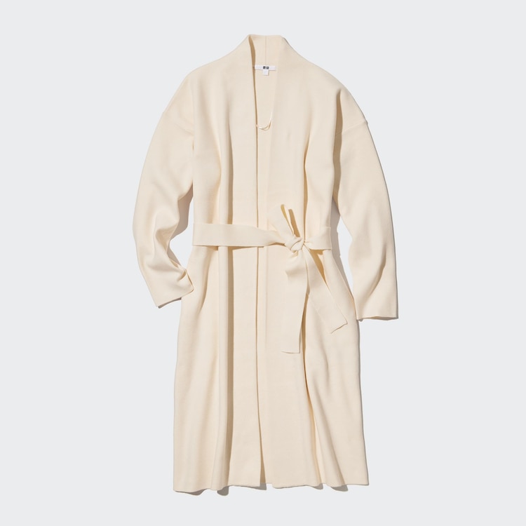 Souffle Yarn Belted Knitted Coat | UNIQLO US