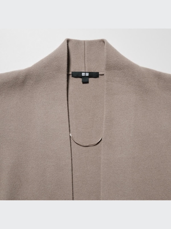 Souffle Yarn Belted Knitted Coat