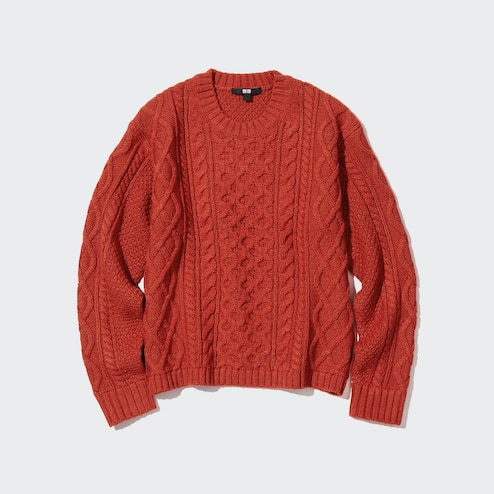 CABLE CREW NECK SWEATER