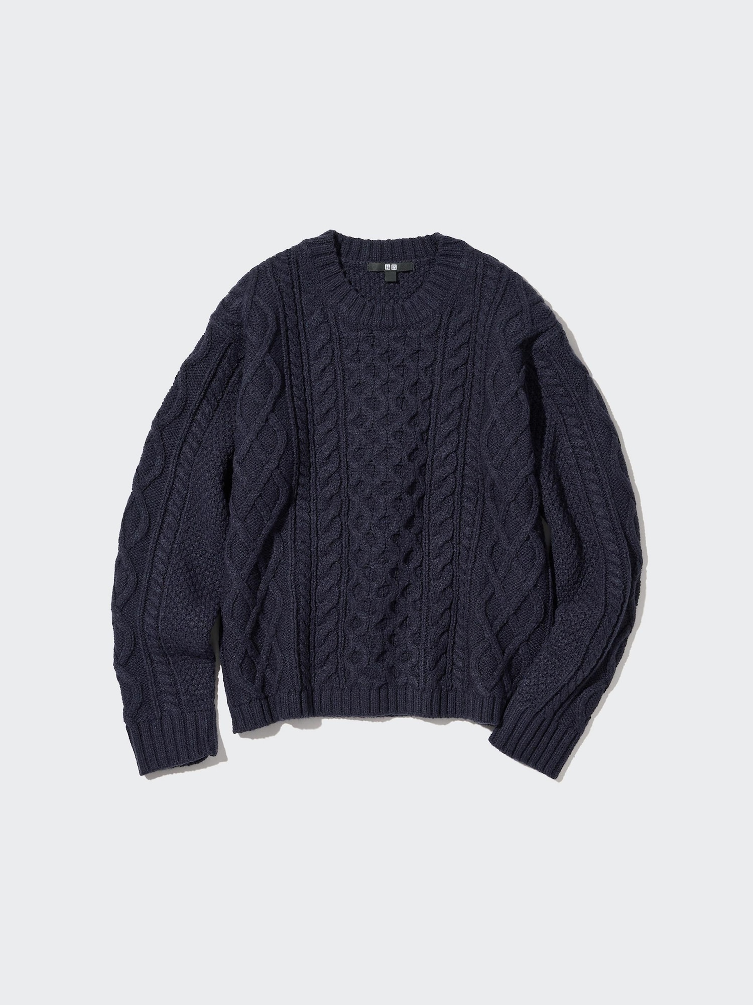 Cable Crew Neck Long-Sleeve Sweater | UNIQLO US