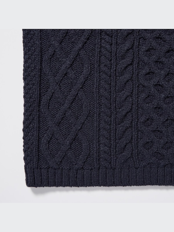 Cable Crew Neck Long-Sleeve Sweater