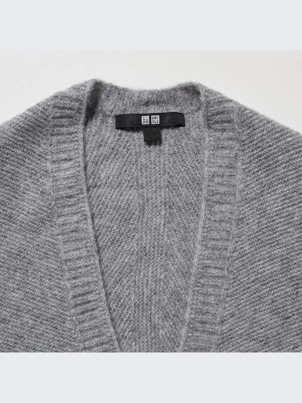3D Knit Souffle Yarn Long-Sleeve Cardigan