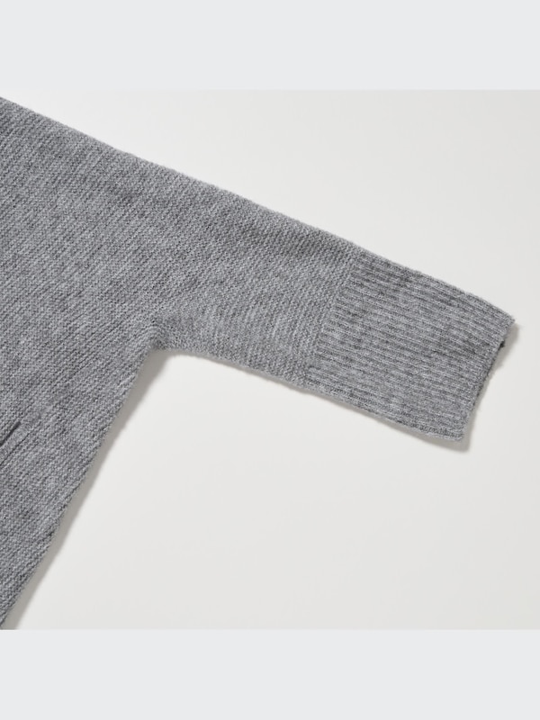 3D Knit Souffle Yarn Long-Sleeve Cardigan