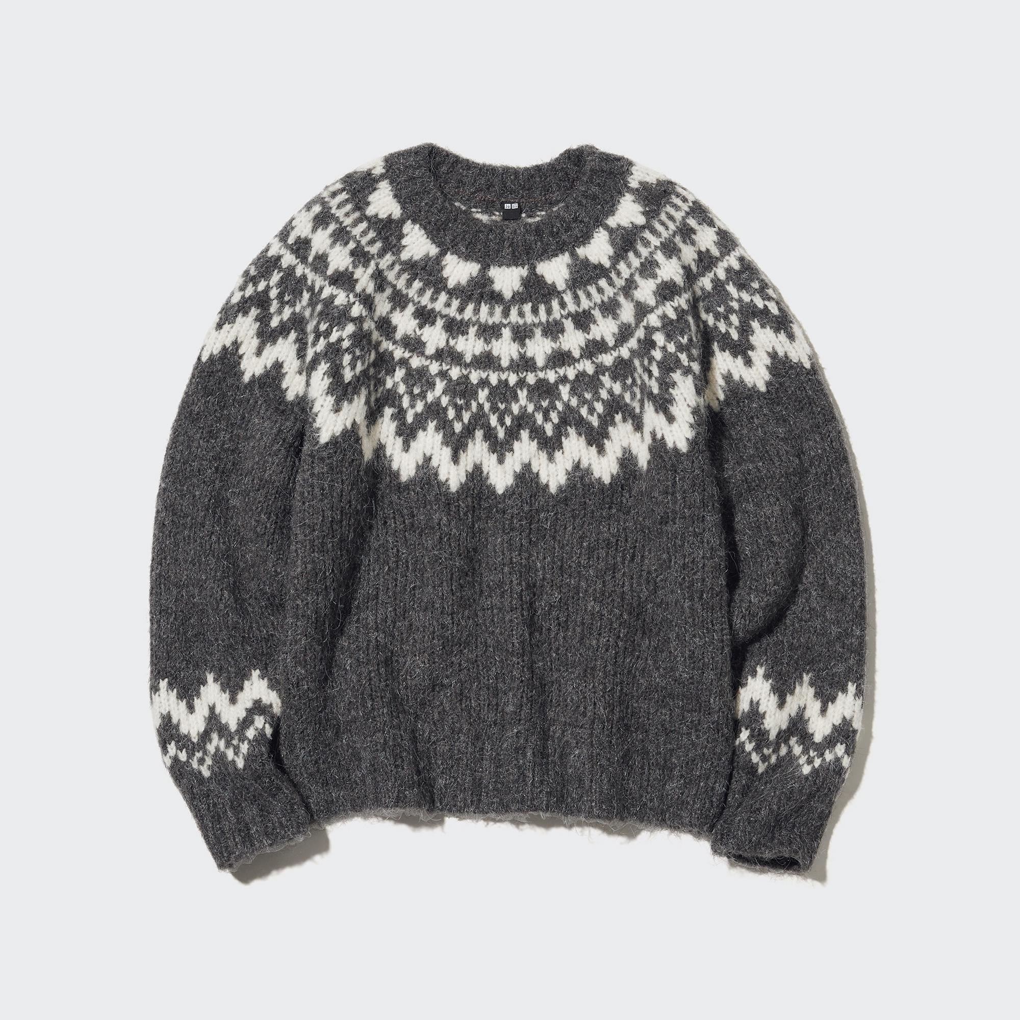 Crew Neck Long-Sleeve Sweater (Fair Isle) | UNIQLO US