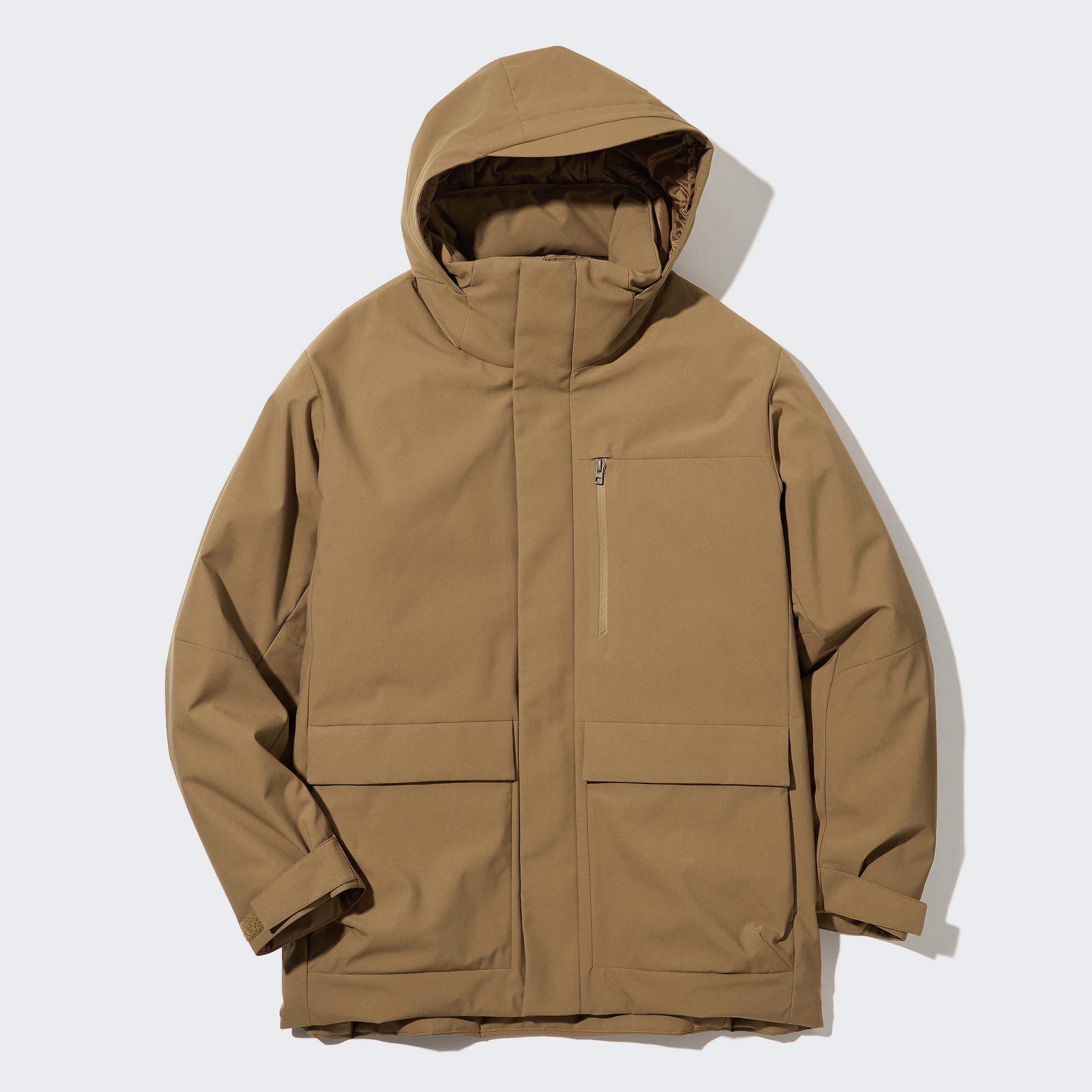 Uniqlo Hybrid Down Fleece Jacket Olive Green Fuzzy Sherpa Front Pockets  Size M