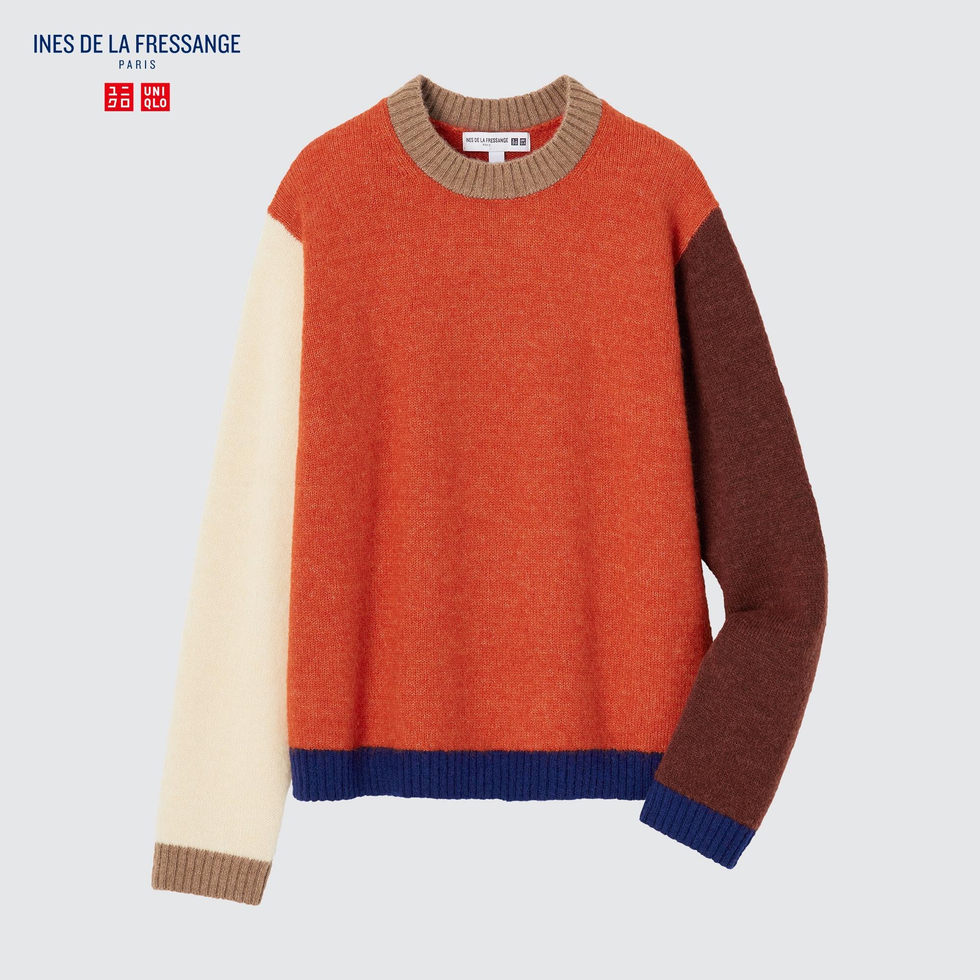 Color Combination Crew Neck Long-Sleeve 