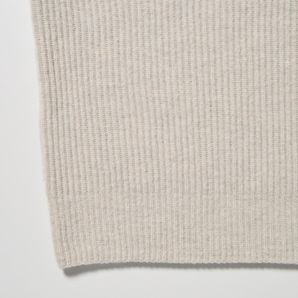 U Premium Lambswool Ribbed Crew Neck Long-Sleeve Sweater | UNIQLO US