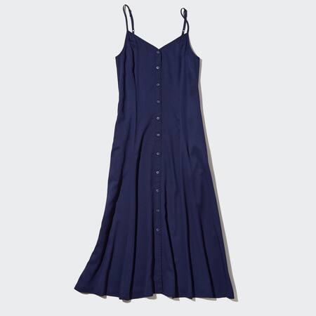Button-Down Camisole Flared Dress