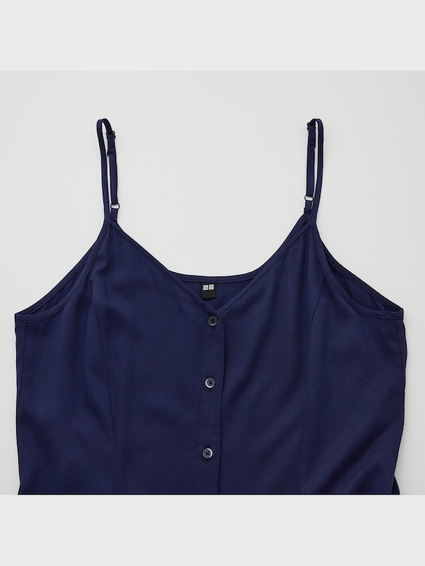 Button Down Camisole Flare Dress
