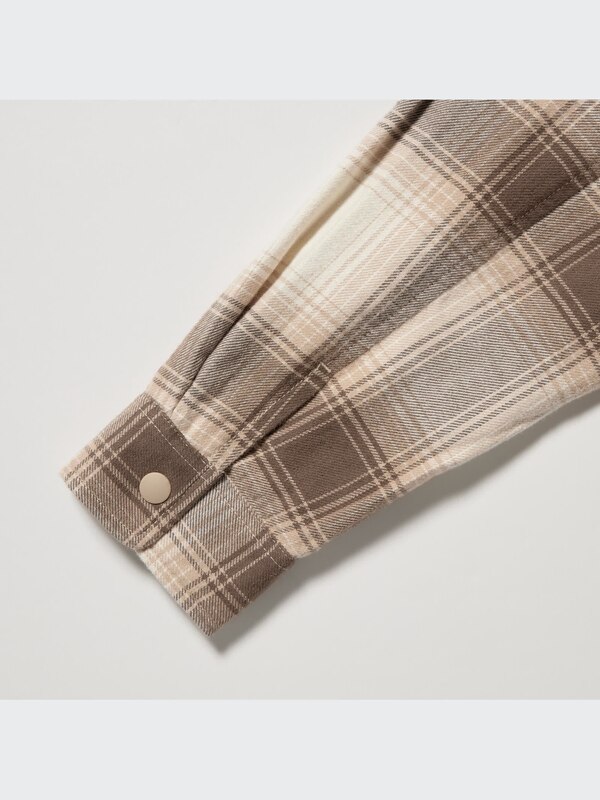 Pile-Lined Flannel Shirt Jacket