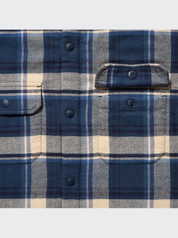 Pile-Lined Flannel Shirt Jacket