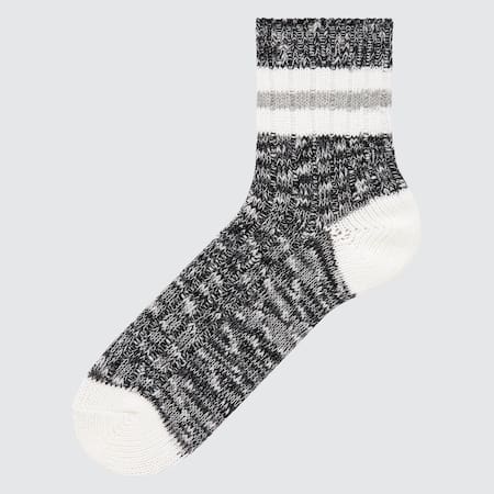 Lined Slub Half Socks
