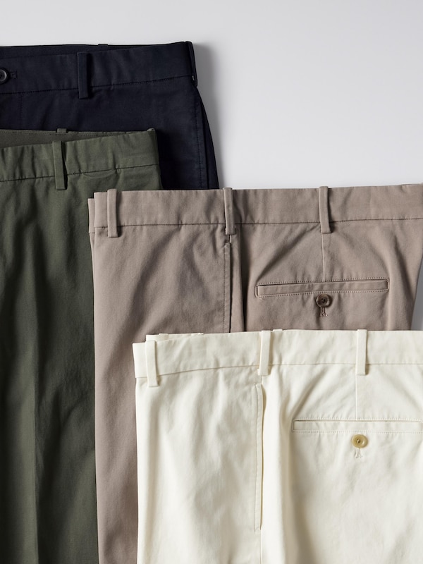 Smart Ankle Pants (2-Way Stretch, Cotton)