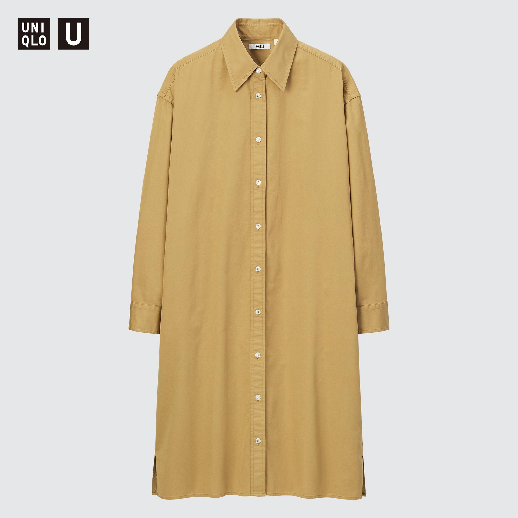 uniqlo long sleeve shirt dress