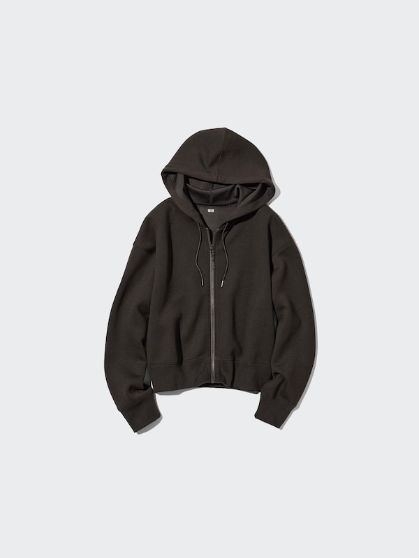 Dry Sweat Cropped Full-Zip Long-Sleeve Hoodie